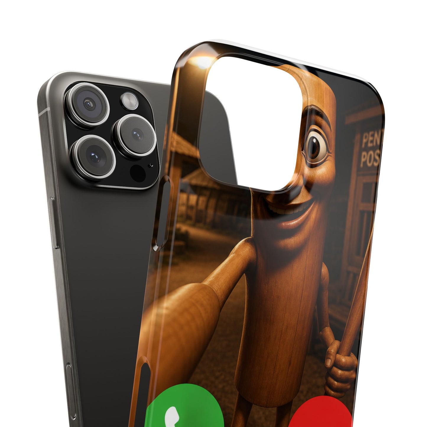 Tung Tung Tung Sahur Incoming Call Phone Case | Funny Brain Rot Meme iPhone Case | Italian Brainrot Merch | Gen Z Gift