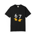 The "Sigma 67" Aura Enhancer Tee 67 Pointing Hands T‑Shirt — Funny Number Graphic Tee