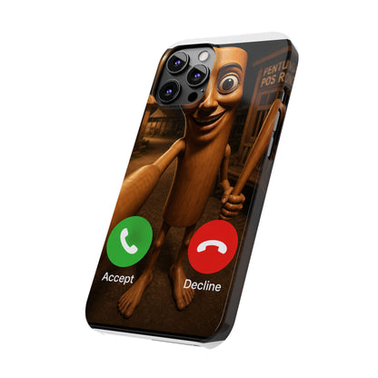 Tung Tung Tung Sahur Incoming Call Phone Case | Funny Brain Rot Meme iPhone Case | Italian Brainrot Merch | Gen Z Gift