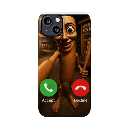 Tung Tung Tung Sahur Incoming Call Phone Case | Funny Brain Rot Meme iPhone Case | Italian Brainrot Merch | Gen Z Gift