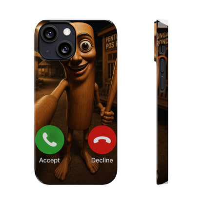 Tung Tung Tung Sahur Incoming Call Phone Case | Funny Brain Rot Meme iPhone Case | Italian Brainrot Merch | Gen Z Gift