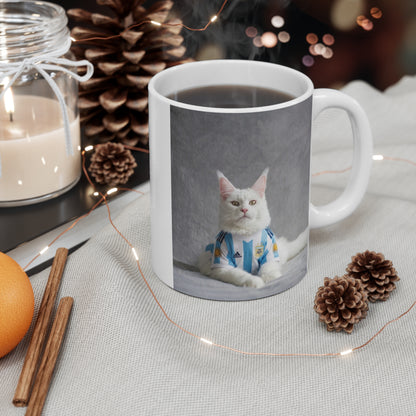 Argentina Football Cat Mug | Funny World Cup 2026 Gift | Soccer Cat Coffee Mug | Argentina Fan Gift | Funny Cat Mug | Football Humor