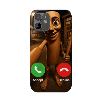 Tung Tung Tung Sahur Incoming Call Phone Case | Funny Brain Rot Meme iPhone Case | Italian Brainrot Merch | Gen Z Gift