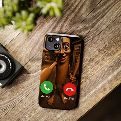 Tung Tung Tung Sahur Incoming Call Phone Case | Funny Brain Rot Meme iPhone Case | Italian Brainrot Merch | Gen Z Gift