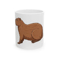 Capybara Ceramic Mug — Cute Brown Capybara Illustration Coffee Cup (11oz, 15oz)