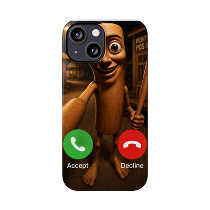 Tung Tung Tung Sahur Incoming Call Phone Case | Funny Brain Rot Meme iPhone Case | Italian Brainrot Merch | Gen Z Gift