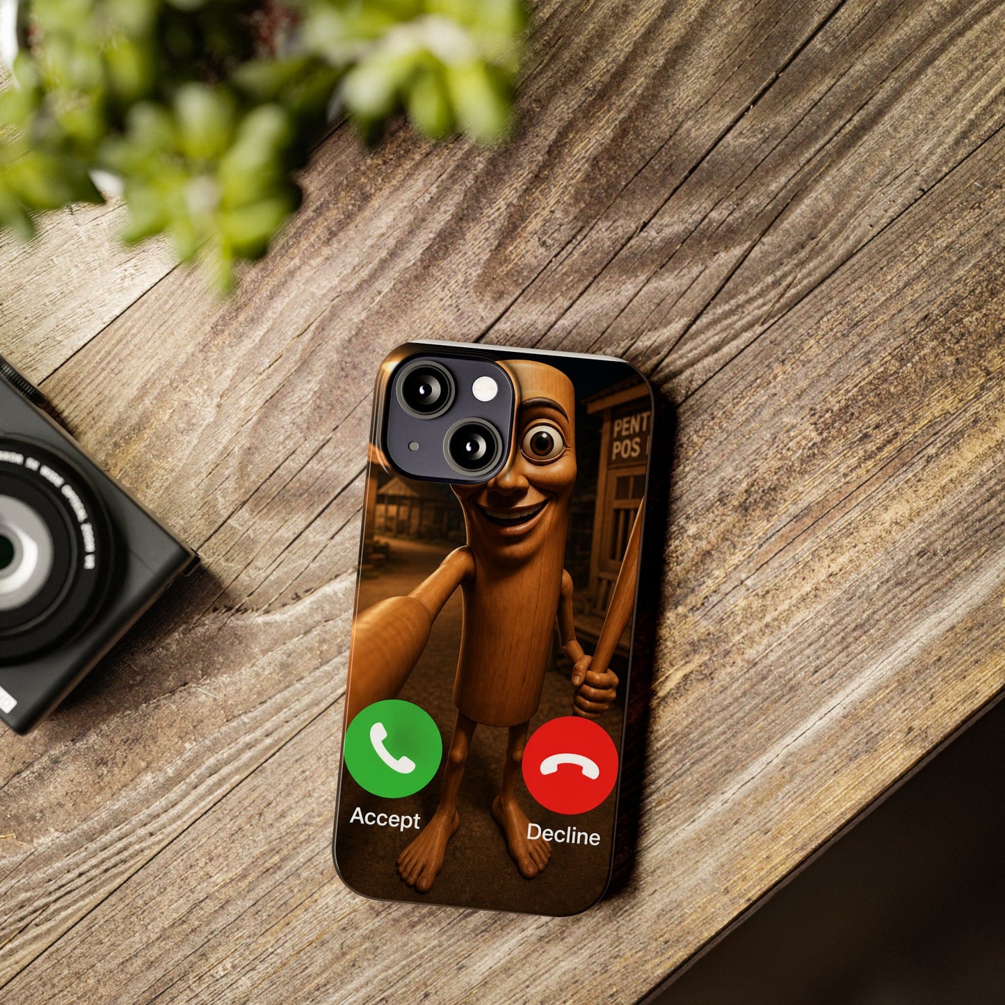 Tung Tung Tung Sahur Incoming Call Phone Case | Funny Brain Rot Meme iPhone Case | Italian Brainrot Merch | Gen Z Gift