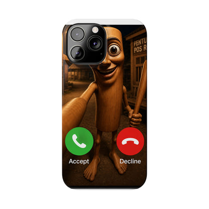 Tung Tung Tung Sahur Incoming Call Phone Case | Funny Brain Rot Meme iPhone Case | Italian Brainrot Merch | Gen Z Gift