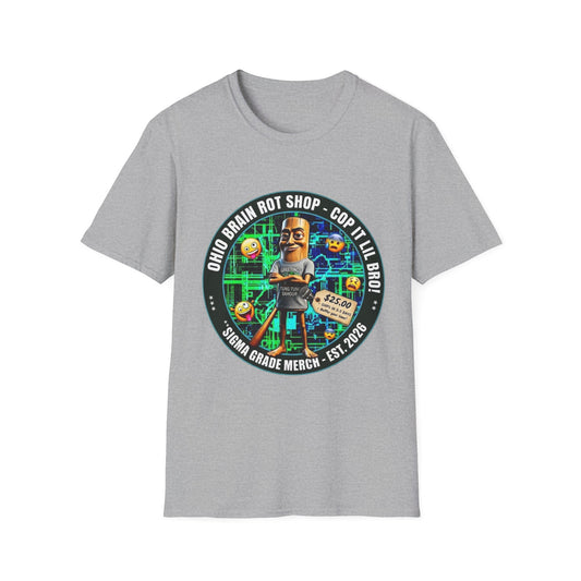 THE OFFICIAL OHIO BRAIN ROT UNIFORM 💀🔥 — "Ohio Brain Rot Shop • Cop It Lil Bro" Graphic Tee