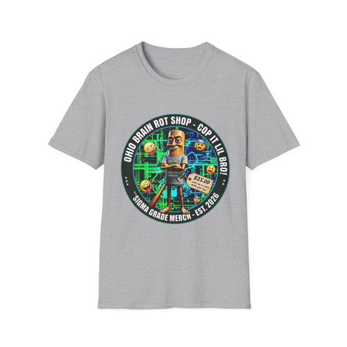 THE OFFICIAL OHIO BRAIN ROT UNIFORM 💀🔥 — "Ohio Brain Rot Shop • Cop It Lil Bro" Graphic Tee