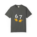 The "Sigma 67" Aura Enhancer Tee 67 Pointing Hands T‑Shirt — Funny Number Graphic Tee