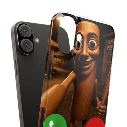 Tung Tung Tung Sahur Incoming Call Phone Case | Funny Brain Rot Meme iPhone Case | Italian Brainrot Merch | Gen Z Gift