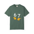The "Sigma 67" Aura Enhancer Tee 67 Pointing Hands T‑Shirt — Funny Number Graphic Tee