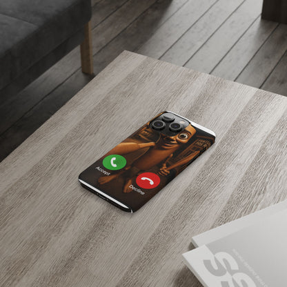 Tung Tung Tung Sahur Incoming Call Phone Case | Funny Brain Rot Meme iPhone Case | Italian Brainrot Merch | Gen Z Gift