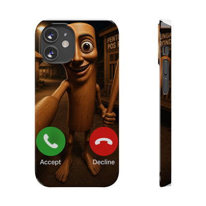 Tung Tung Tung Sahur Incoming Call Phone Case | Funny Brain Rot Meme iPhone Case | Italian Brainrot Merch | Gen Z Gift