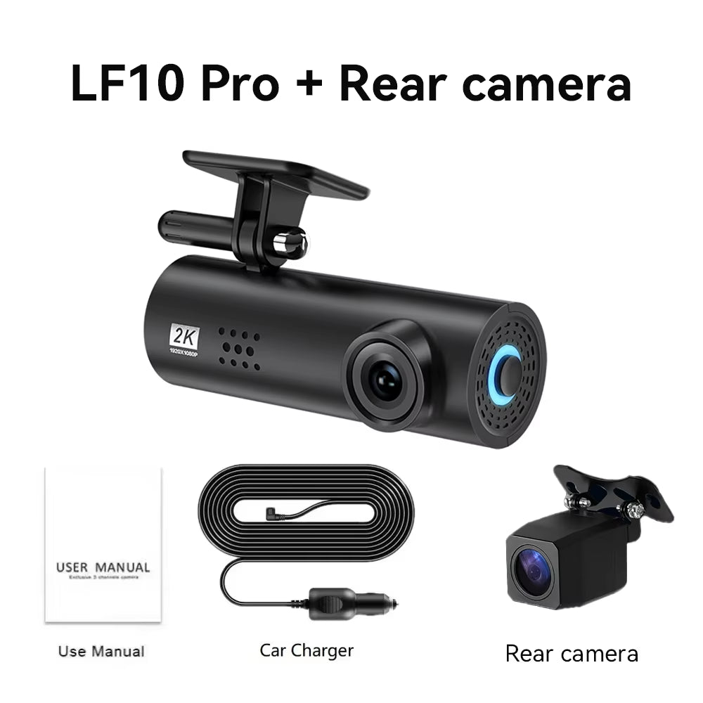 LF10 4K Front Dashcam with Loop Recording & Auto Overwrite - High-Quality Car Video Recorder with Time Overprint Playback