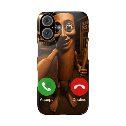 Tung Tung Tung Sahur Incoming Call Phone Case | Funny Brain Rot Meme iPhone Case | Italian Brainrot Merch | Gen Z Gift