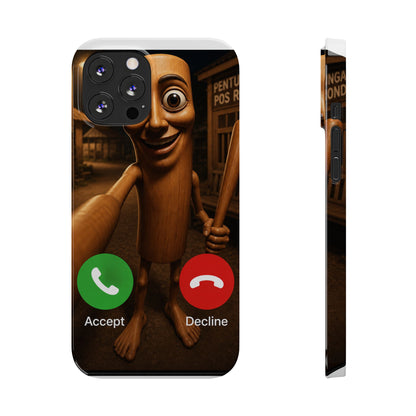 Tung Tung Tung Sahur Incoming Call Phone Case | Funny Brain Rot Meme iPhone Case | Italian Brainrot Merch | Gen Z Gift