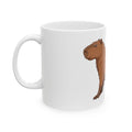 Capybara Ceramic Mug — Cute Brown Capybara Illustration Coffee Cup (11oz, 15oz)