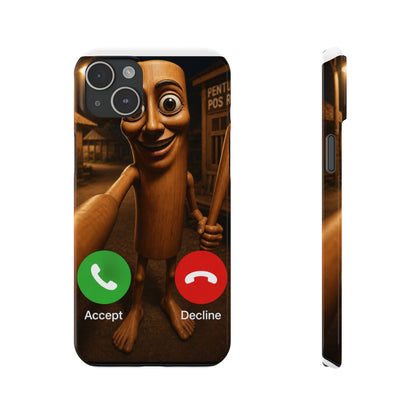 Tung Tung Tung Sahur Incoming Call Phone Case | Funny Brain Rot Meme iPhone Case | Italian Brainrot Merch | Gen Z Gift