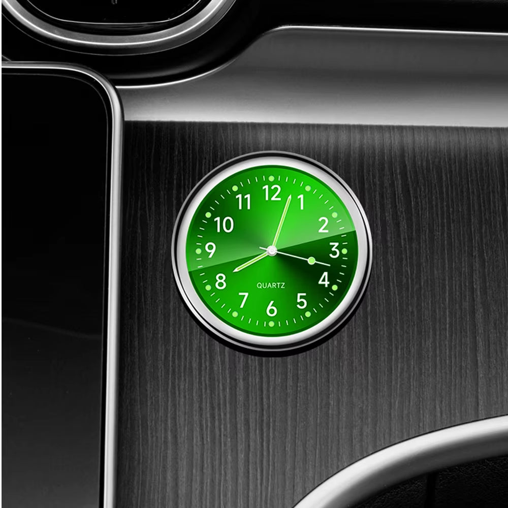 Luminous Mini Car Clock - Stylish Stick-On Digital Watch for Auto Decor (40mm & 43mm)