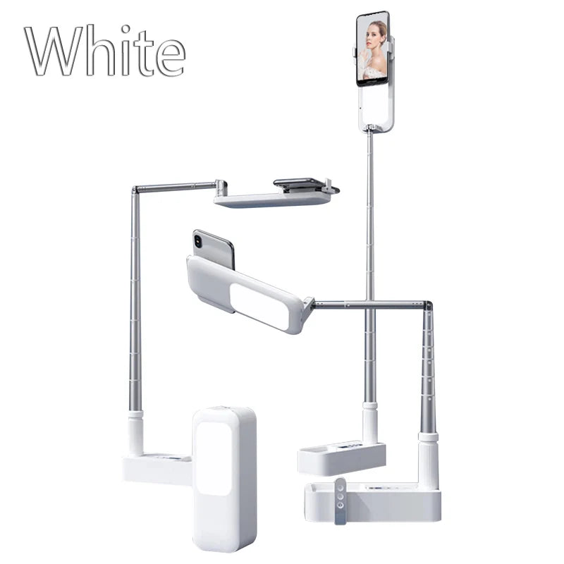 Portable LED Selfie Mobile Phone Stand with Wireless Bluetooth - Foldable & Adjustable for Perfect Shots!