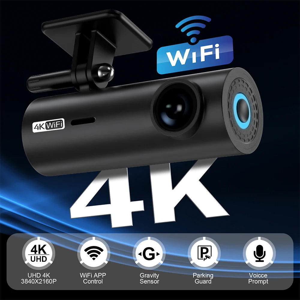 LF10 4K Front Dashcam with Loop Recording & Auto Overwrite - High-Quality Car Video Recorder with Time Overprint Playback