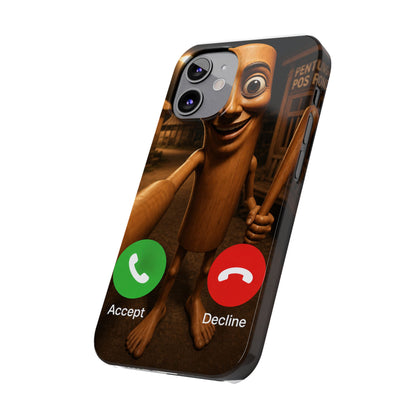 Tung Tung Tung Sahur Incoming Call Phone Case | Funny Brain Rot Meme iPhone Case | Italian Brainrot Merch | Gen Z Gift