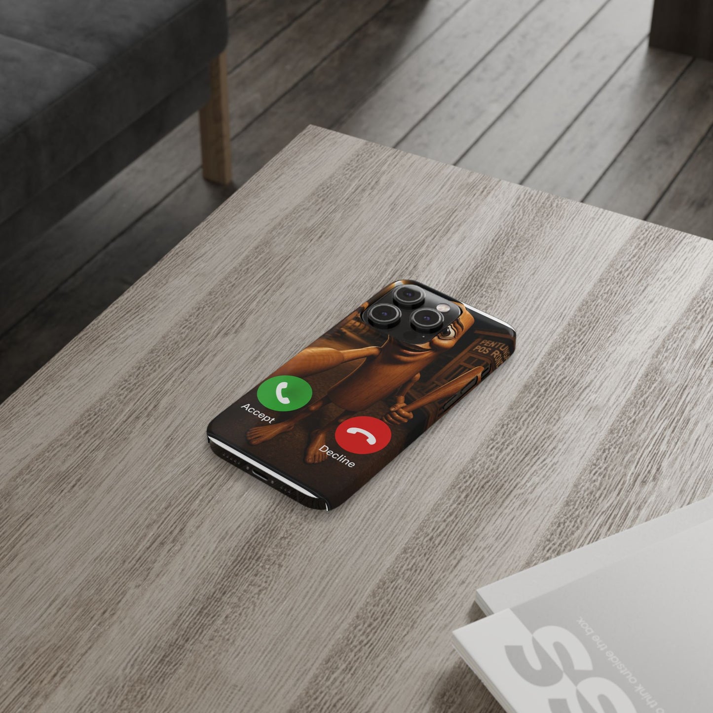 Tung Tung Tung Sahur Incoming Call Phone Case | Funny Brain Rot Meme iPhone Case | Italian Brainrot Merch | Gen Z Gift
