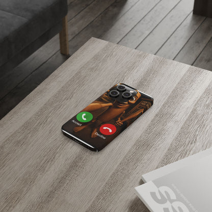 Tung Tung Tung Sahur Incoming Call Phone Case | Funny Brain Rot Meme iPhone Case | Italian Brainrot Merch | Gen Z Gift