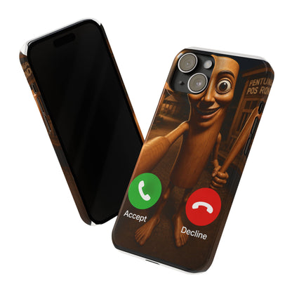 Tung Tung Tung Sahur Incoming Call Phone Case | Funny Brain Rot Meme iPhone Case | Italian Brainrot Merch | Gen Z Gift