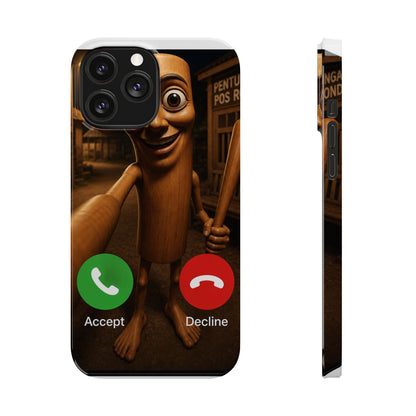 Tung Tung Tung Sahur Incoming Call Phone Case | Funny Brain Rot Meme iPhone Case | Italian Brainrot Merch | Gen Z Gift