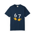 The "Sigma 67" Aura Enhancer Tee 67 Pointing Hands T‑Shirt — Funny Number Graphic Tee
