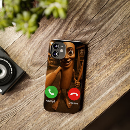 Tung Tung Tung Sahur Incoming Call Phone Case | Funny Brain Rot Meme iPhone Case | Italian Brainrot Merch | Gen Z Gift