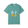 The "Sigma 67" Aura Enhancer Tee 67 Pointing Hands T‑Shirt — Funny Number Graphic Tee