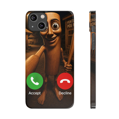 Tung Tung Tung Sahur Incoming Call Phone Case | Funny Brain Rot Meme iPhone Case | Italian Brainrot Merch | Gen Z Gift