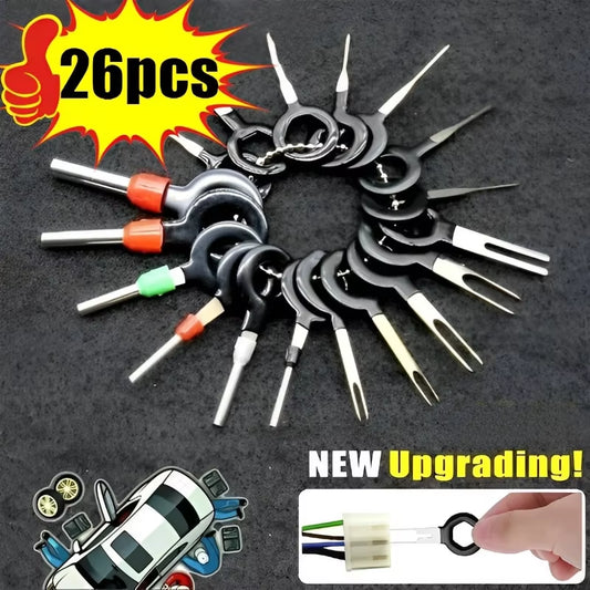 26-Piece Automotive Wire Connector Removal Tool Kit - Essential Crimp Connector Pin Extractor Set