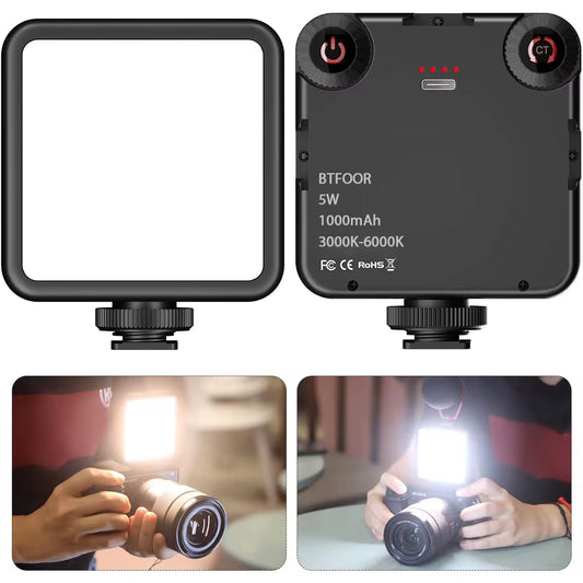 Versatile Bi-Color LED Clip Video Light for DSLR, Camcorder & GoPro - Perfect for Vlogging and Photography!